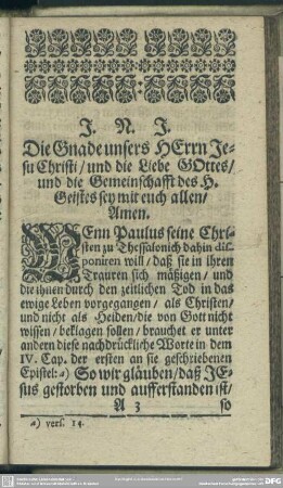 Predigt : Theure Lebens-Versicherung, [Antritt], [Text], Eingang, [Abhandlung], Gebrauch