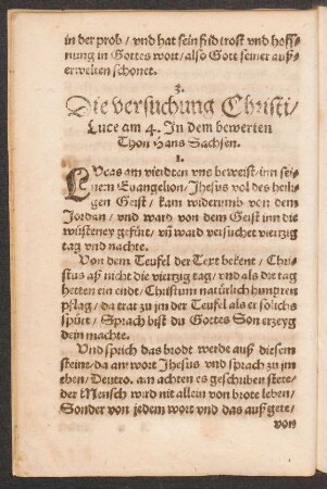 Die versuchung Christi/ || Luce am 4. Jn dem bewerten || Thon Hans Sachsen. ||