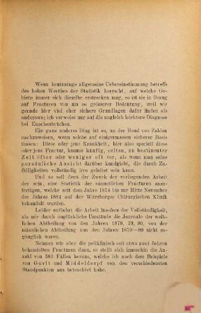 Beiträge zur Statistik der Fracturen