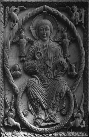 Berlin, Thronender Christus, Ada-Gruppe, Buchdeckel, Kaiser-Friedrich-Museum Berlin; heutiger Verbleib ?