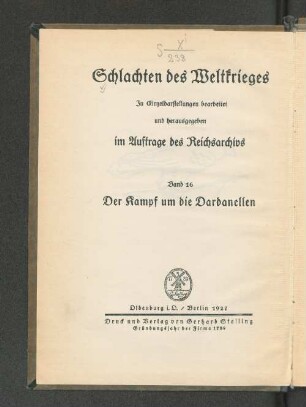 Bd. 16: Der Kampf um die Dardanellen 1915 : in Einzeldarstellungen