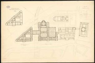 Wettbewerb Museumsinsel, Berlin: Renaissance-Museum und Antikes Museum: Grundriss OG