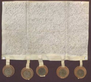 Instrumentum cautionis des Grafen Philipp Karl von Oettingen-Baldern.