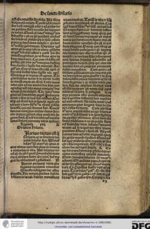 Legenda xvii: de sancto Hilario.