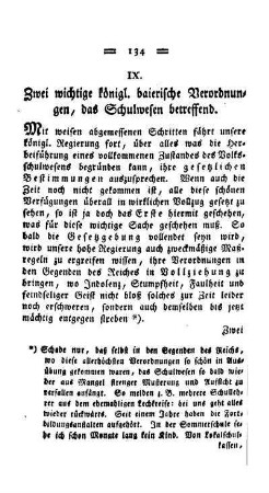 Zwei wichtige königl. baierische Verordnungen, das Schulwesen betreffend