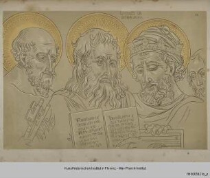 Köpfe der Heiligen Paulus, Moses und David (angeblich nach einer Vorlage von Lorenzo da Siena)