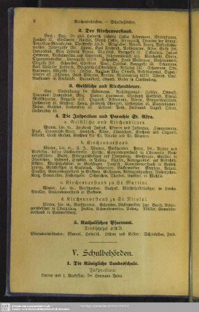 V. Schulbehörden