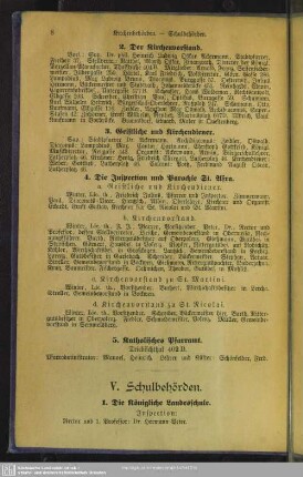 V. Schulbehörden