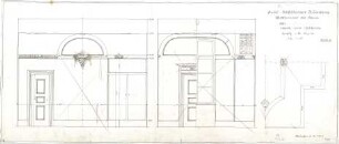 Fischer, Theodor; Nürnberg; Haus Adelsberger - Schlafzimmer der Dame (Wandabwicklung, Schnitt, Detail)