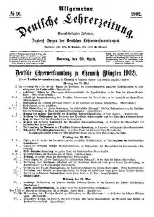 Deutsche Lehrerversammlung zu Chemnitz (Pfingsten 1902)