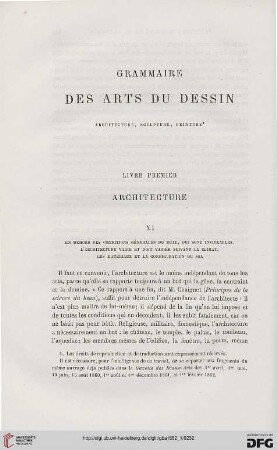 12: Grammaire des arts du dessin, 1, Architecture, 11 : architecture, sculpture, peinture