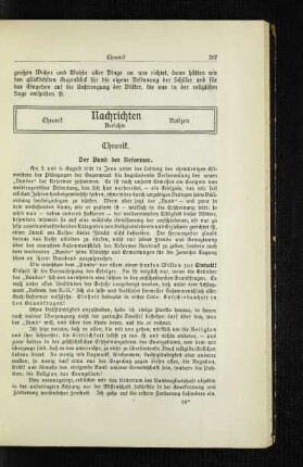 Chronik : der Bund der Reformer