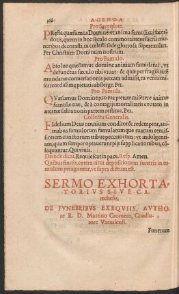 Sermo Exhortatorius Sive Catachesis ...