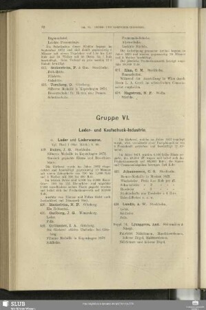 Gruppe VI. Leder- und Kautschuck-Industrie