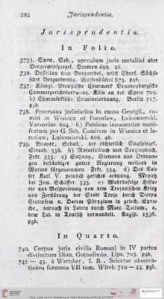 Jurispridentia (Nr. 3735 - 3773)