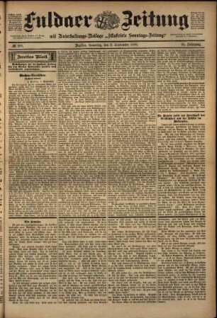 Zweite Ausgabe vom Samstag, den 03. September 1898.