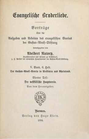Der Gustav-Adolf-Verein in Westfalen und Rheinland, 4. Der westfälische Hauptverein