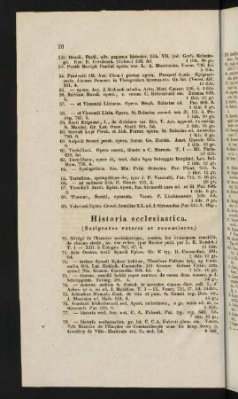 20-26, Historia ecclesiastica
