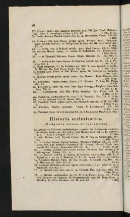 20-26, Historia ecclesiastica