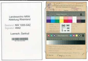 Entnazifizierung Gertrud Luensch , geb. 01.09.1906 ()