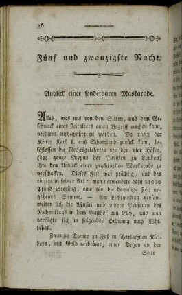 Fünf und zwanzigste Nacht.