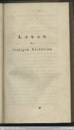 Leben der seeligen Seidelinn