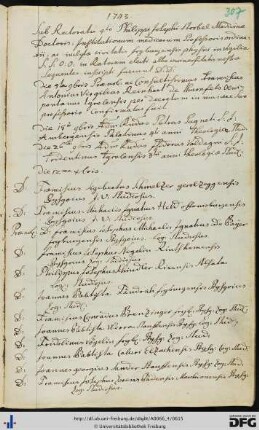 [fol. 307] Rektorat Philipp Josef Strobel 1743/44