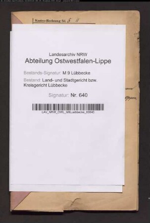 Erblasser: Hedemann, Marie Engel, geb. Windhorst: