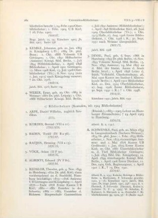c) Bibliothekare [Kustoden, seit 1924 Bibliotheksräte]