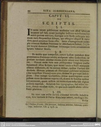 Caput VI. De Scriptis