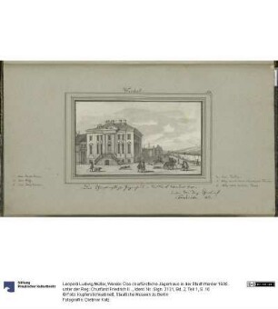 Werder. Das churfürstliche Jägerhaus in der Stadt Werder 1690. unter der Reg: Churfürst Friedrich III.