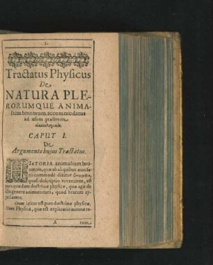 Tractatus Physicus De Natura Plerorumque Animalium brutorum, accommodatus ad usum praesertim.