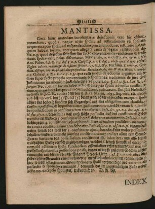 Mantissa.