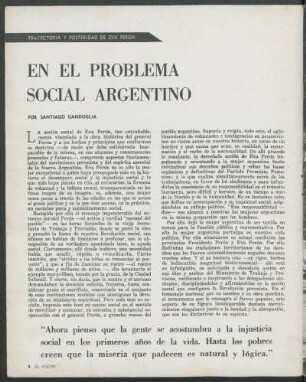 En el problema social argentino