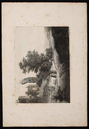Kloster-Ruine Gnadenberg in der Oberpfalz [Kloster-Ruine Gnadenberg in der bayr. Oberpfalz 1842]. - Klosteranlage des ehemaligen Birgittenklosters Gnadenberg, Berg bei Neumarkt in der Oberpfalz