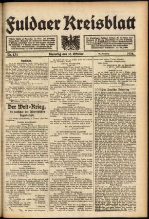 Ausgabe vom Dienstag, den 10. Oktober 1916.