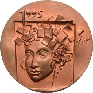Medaille von Victor Huster auf die Briefmarkenausstellung Sindelfingen 1995 - Internationale Postgeschichtliche Tage Sindelfingen