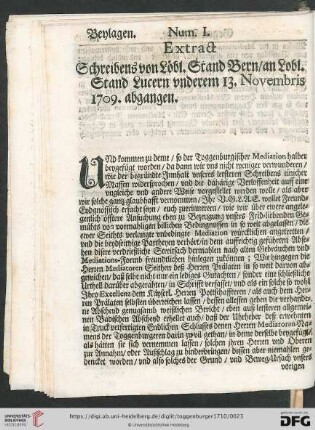 Beylagen (Num. I. - Num. IV.)