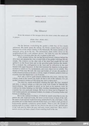 Prologue The Minaret