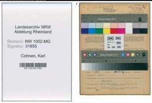 Entnazifizierung Karl Cohnen , geb. 15.02.1899 (Arbeiter)