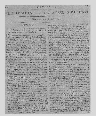 Neuestes Handbuch für Freunde und Verehrer der schönen Wissenschaften. Bd. 1-2. Oder kritische Abhandlungen und Recensionen über Gegenstände aus allen Theilen der schönwissenschaftlichen Literatur. Köthen: Aue 1797