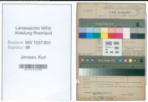 Entnazifizierung Kurt Janssen , geb. 00.00.0000 (Manager)