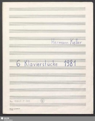 6 Klavierstücke - Mus.15445-T-509 : pf