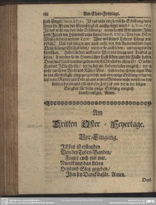Am Dritten Oster-Feyertage