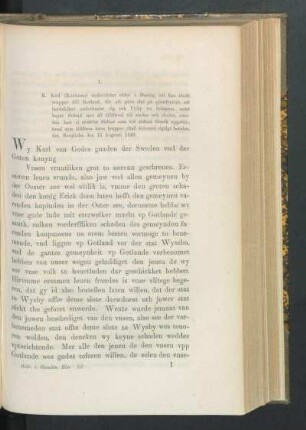 1. [K. Karl till rådet i Danzig om tåget till Gotland, dat. Borgholm d. 14 Aug. 1448.]