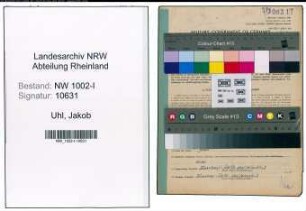 Entnazifizierung Jakob Uhl, geb. 19.06.1892 (Werkmeister)