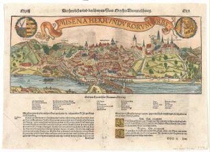 Ansicht von Meißen Kupferstich, um 1572