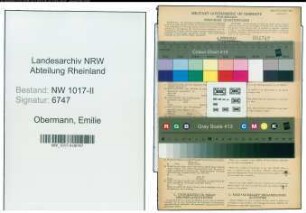 Entnazifizierung Emilie Obermann , geb. 26.09.1859 (Landwirtin)