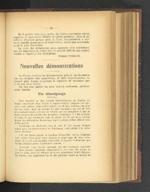 Nouvelles démonstrations.