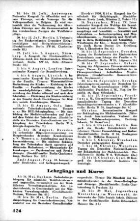 Lehrgänge und Kurse